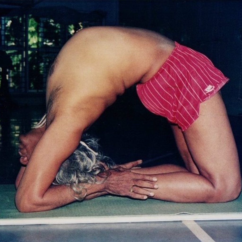 B.K.S IYENGAR'S PRACTICE, 2002, PUNE, INDIA